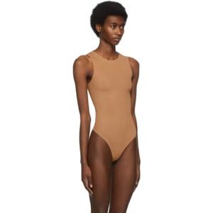 Skims Jelly Sheer Sleeveless Crewneck Sienna Bodysuit, Size XS NWT